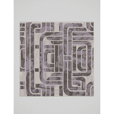 Tapis abstrait en polyester / chenille tissé à la machine Pacey