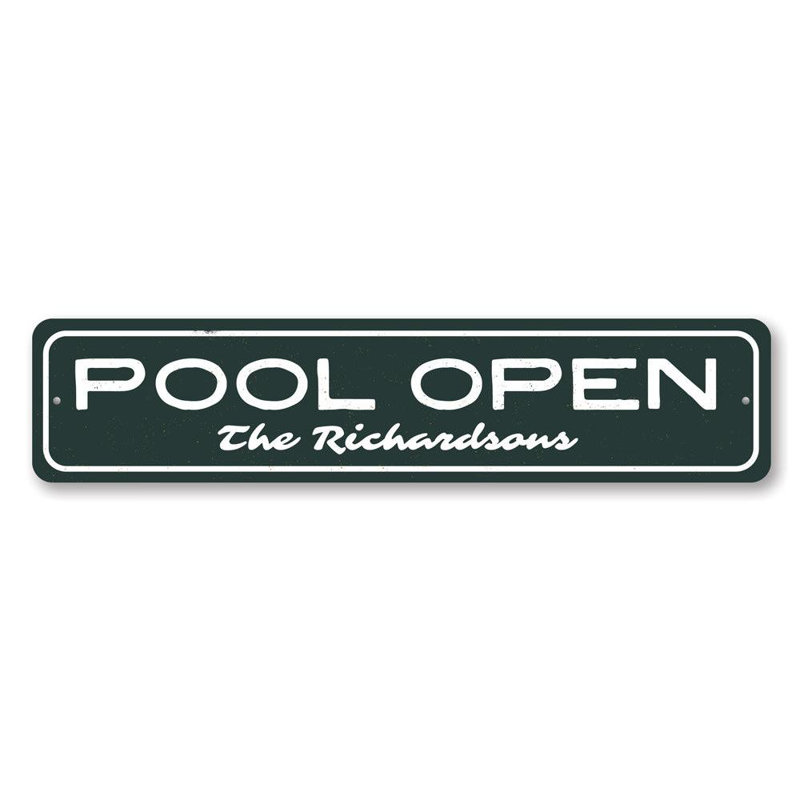 Enseigne en aluminium pour piscine, H 4 po x l 18 po x P 0,04 po