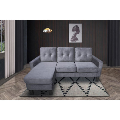 Ollice 3 Seater Velvet Sofa & Chaise
