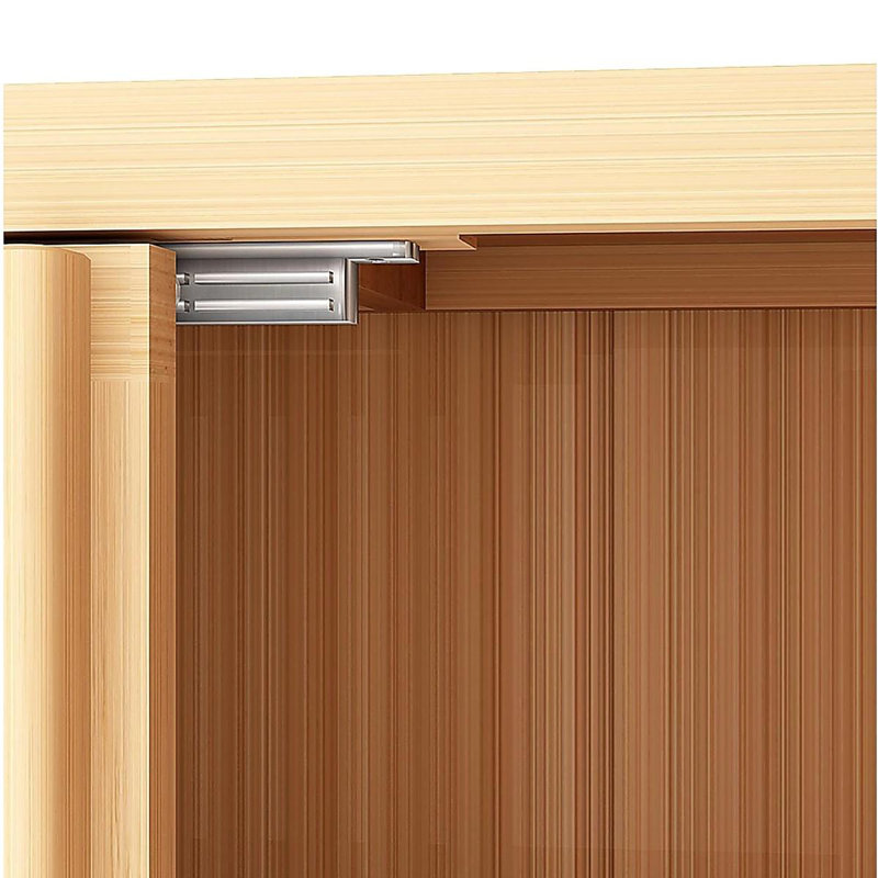 Armoire de rangement en bambou avec tablettes Living Room, Naturel
