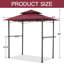 Pavillon de jardin d'extérieur 8 x 5 pi avec 2 niveaux-109918562