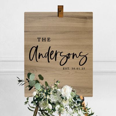 Signe de mariage en bois personnalisé