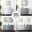 Gris délavé 30 po Avec meuble-lavabo, miroir, tiroir, armoire intérieure et tablette ouverte