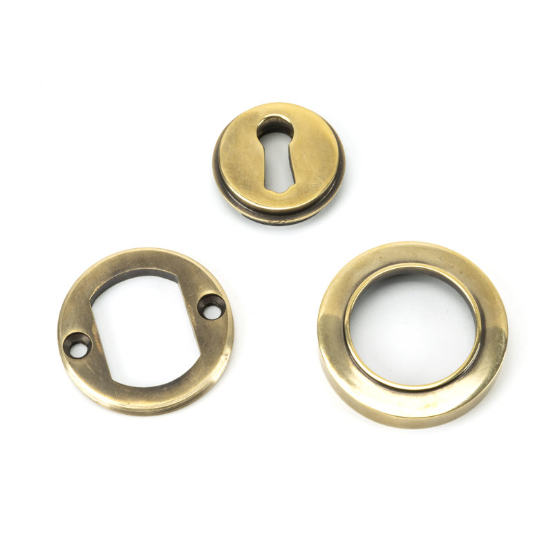 Escutcheon Door Accessory, Aged Brass