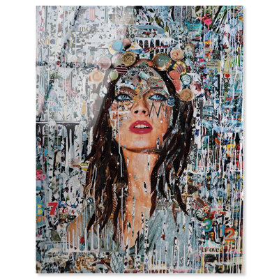 Katy Hirschfeld - Brunettes Have More Fun Print Glam Collage by Oliver Gal, Black Frame, 