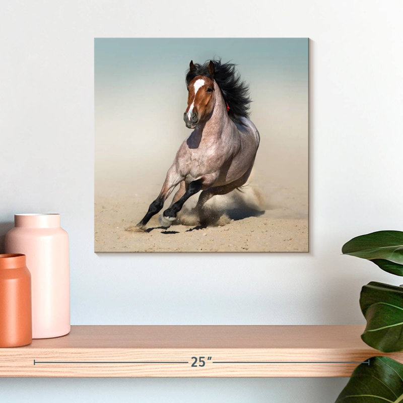 Brampt Bay Roan Horse, 16" H x 16" W
