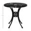 Renick 78 cm Round Garden Dining Table with Parasol Holer Black