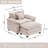 Ebern Designs 40.15" Wide Chenille Oversized Accent Chair with Ottoman-37788303