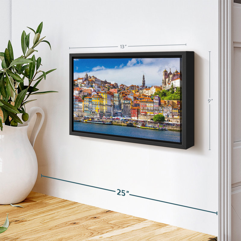 Architecture "Maisons colorées de Porto", H 9 po x l 13 po