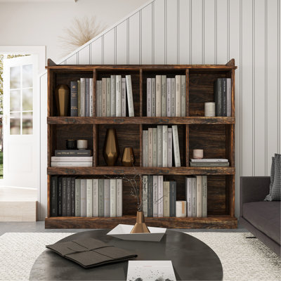 Bibliothèque de 10 étagères. Convient aux livres, aux cartables et aux photos encadrées. Panneaux de particules de 15 mm et 3 mm. Facile à nettoyer. Dimensions : 137 cm x 29,5 cm x 118 cm. Organisez vos collections de façon systématique. Pratique.