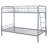 Long Beach Glossy Silver Twin Over Twin Bunk Bed
