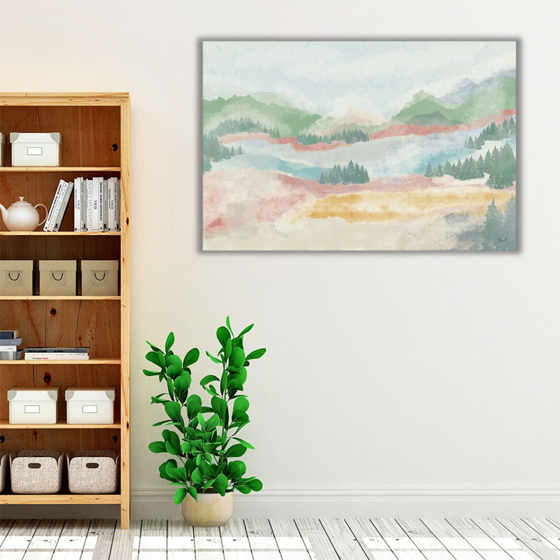 «Misty Tranquility», reproduction d'art sur toile, H 12 po x l 18 po