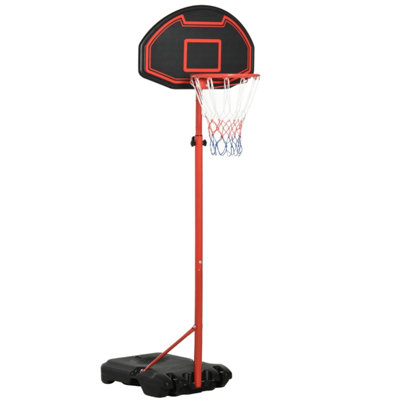 SENCHO GINSYTALIOR Adjustable Height 73cm W Iron Portable Full-Size Basketball Hoop