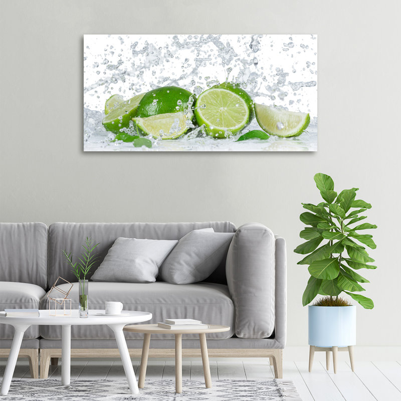Limes And Water - No Frame Print on Canvas