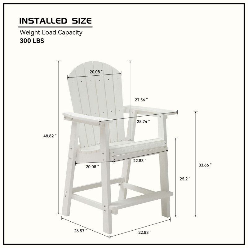 Chaise de salle à manger d'extérieur Falkville, Blanc mat