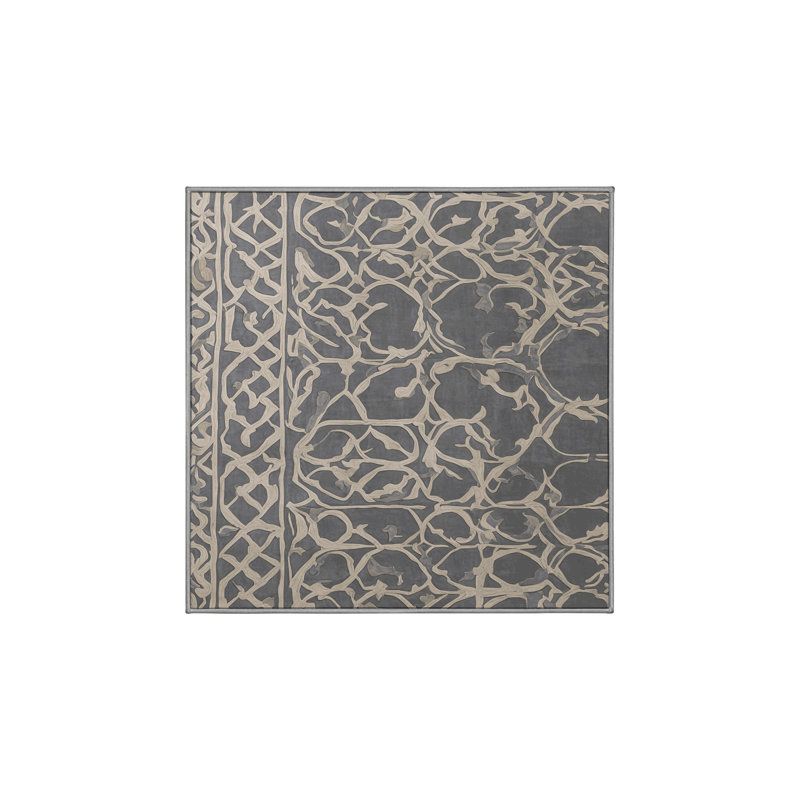 Tapis gris soyeux et moelleux