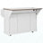58" Farmhouse Kitchen Island With Storage, Sliding Barn Door & Metal Grid Side Door, Rolling Kitchen Island On 5 Wheels With Spice Rack, Glass Holders,Island Table With Drop Leaf For Kitchen,White-435496519