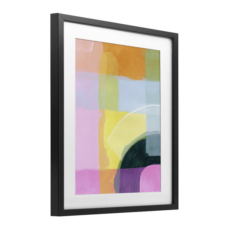 «Sunset Playground Geometrics», reproduction encadrée sous verre, conception de Grace Popp, H 16 po x l 13 po