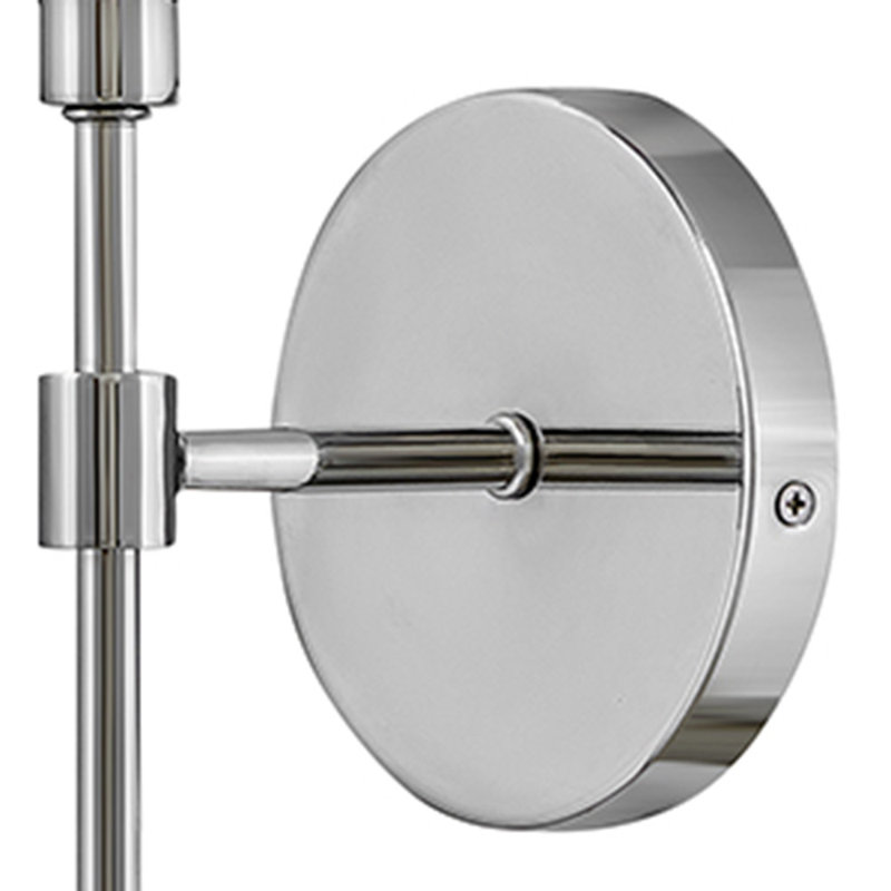 Witt Single Light Bath Vanity Wall Sconce with Clear Hobnail Glass, Chrome