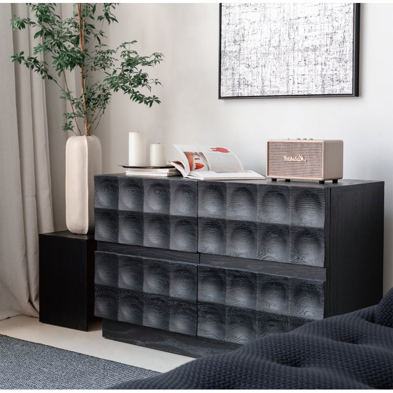 Retro Style Solid Wood Accent Cabinet