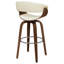 Tabouret tournant avec structure en noyer et accessoires