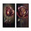 «Red Paint Drip Rose», 2 pièces sur toile-840774584-840774583