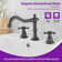 2-handle Bathroom Faucet with Drain Assembly