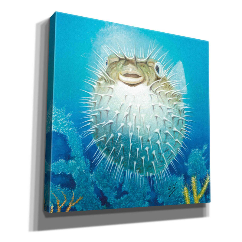 Merrisa " Puffer Fish " by Durwood Coffey, 37" H x 37" W x 1.5" D