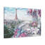 Paris, Tour Eiffel rose, art sur toile à couper le souffle, ville française-446029524