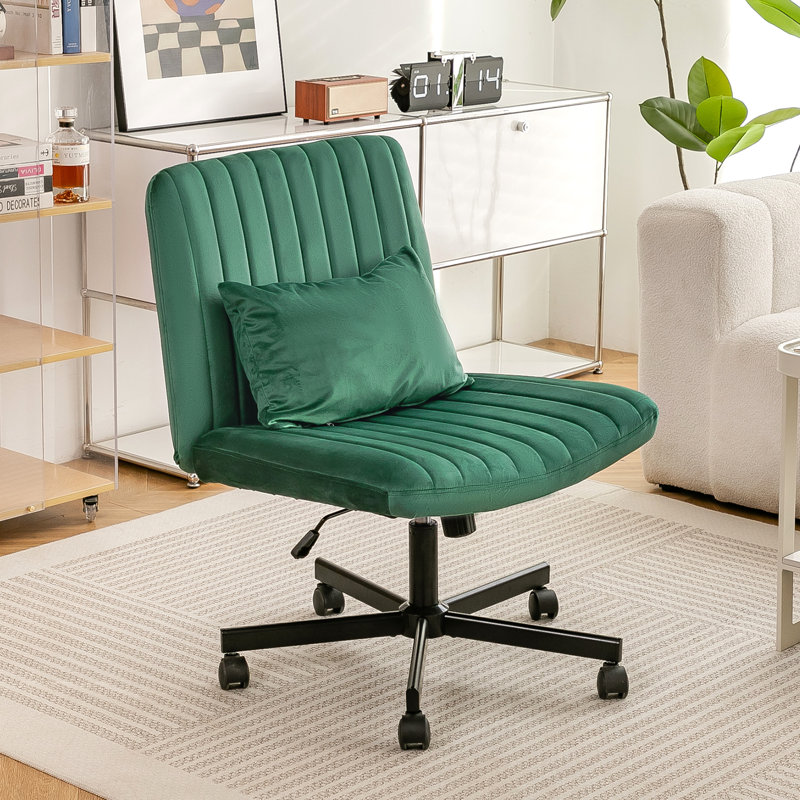 Fauteuil de bureau Velvet Criss Cross, Vert, Velours