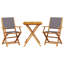 Mahaney 2 - Person Wood Patio Dining Set with Square Table-800364912