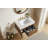 Muri 30" Bathroom Vanity&Sink, Floating Plywood Storage Cabinet With Drawer&Door, Roma Travertine Sintered Stone Top&Ceramic Basin With 3 Pre-Drilled Faucet Holes, Pre-Assembled, Brown Oak Woodgrain-921244298-909493988-909493989