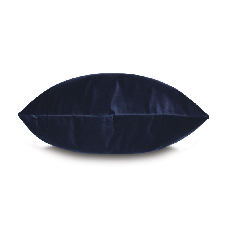 Velvet Square Pillow Cover & Insert, Plush Navy, Feather