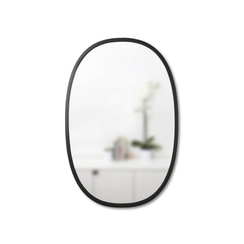 Umbra Hub Oval Wall Mirror, Black