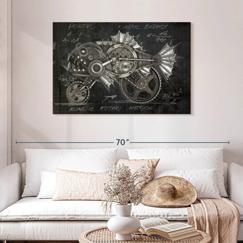 Kelan Steampunk Piranha Layout, 30" H x 45" W
