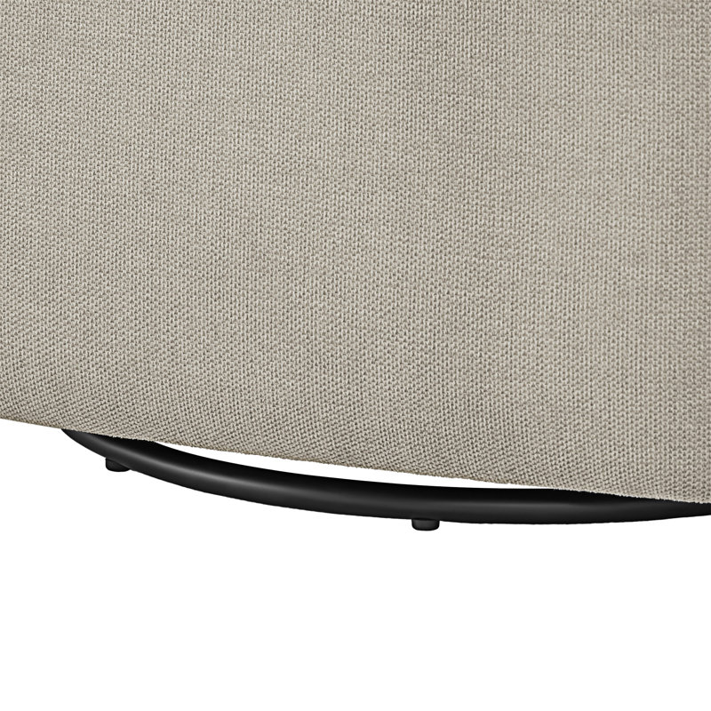 Fauteuil demi-tonneau pivotant rembourré, Beige