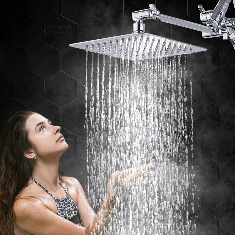 Pomme de douche double à jet de pluie