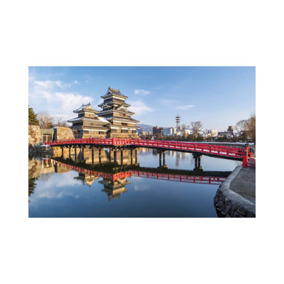 Matsumoto Castle by Jan Becke - Wrapped Canvas Print