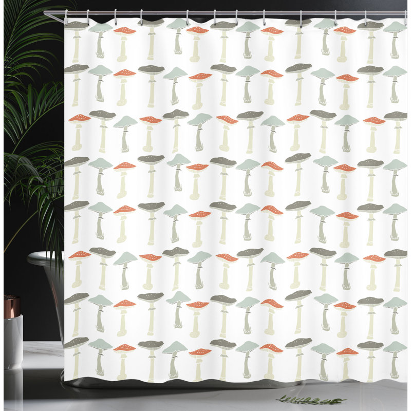 Shower Curtain with Hooks Included, 75" H x 69" W