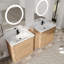 Meuble-lavabo double autoportant 84 po avec comptoir en céramique 84 po-1067376464