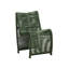  Ensemble de 2 chaises de patio en fer vert olive