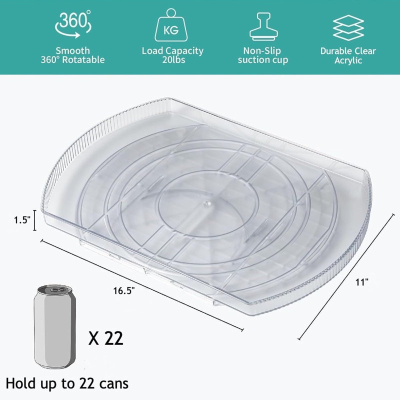 Meggett Plastic Lazy Susan Organizer