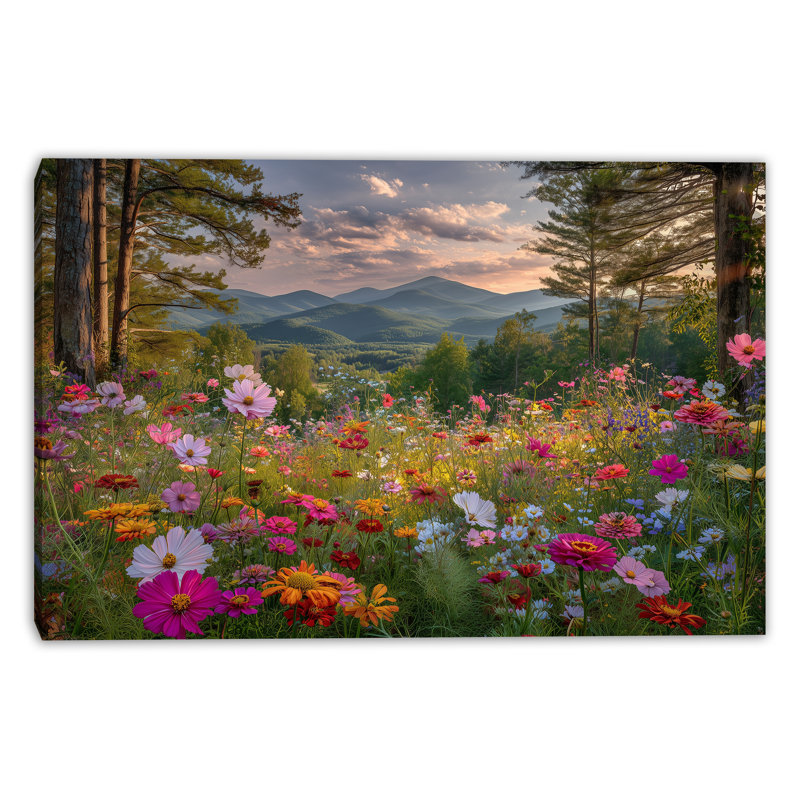 «Golden Meadow at Dusk», art mural sur toile tendue, H 12 po x l 16 po x P 1 po