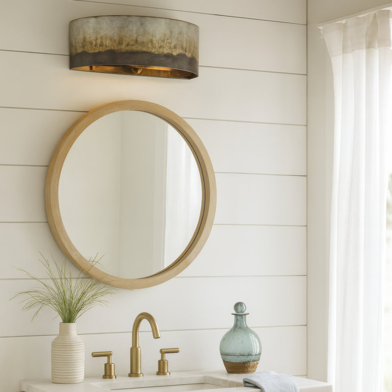 Cannery 2-Light Bathroom Vanity-Light, Champagne Silver