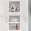 Shower niche tileable 16" x 16" and 16" x 20", 3-shelf organizer, black