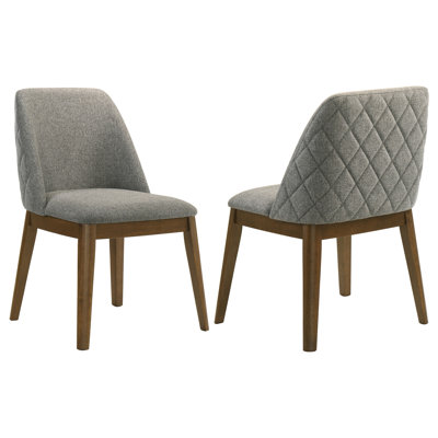 Franklin Upholstered Dining Side Chair Grey (Set Of 2)