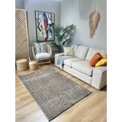 Tapis en coton Prescod avec envers antidérapant