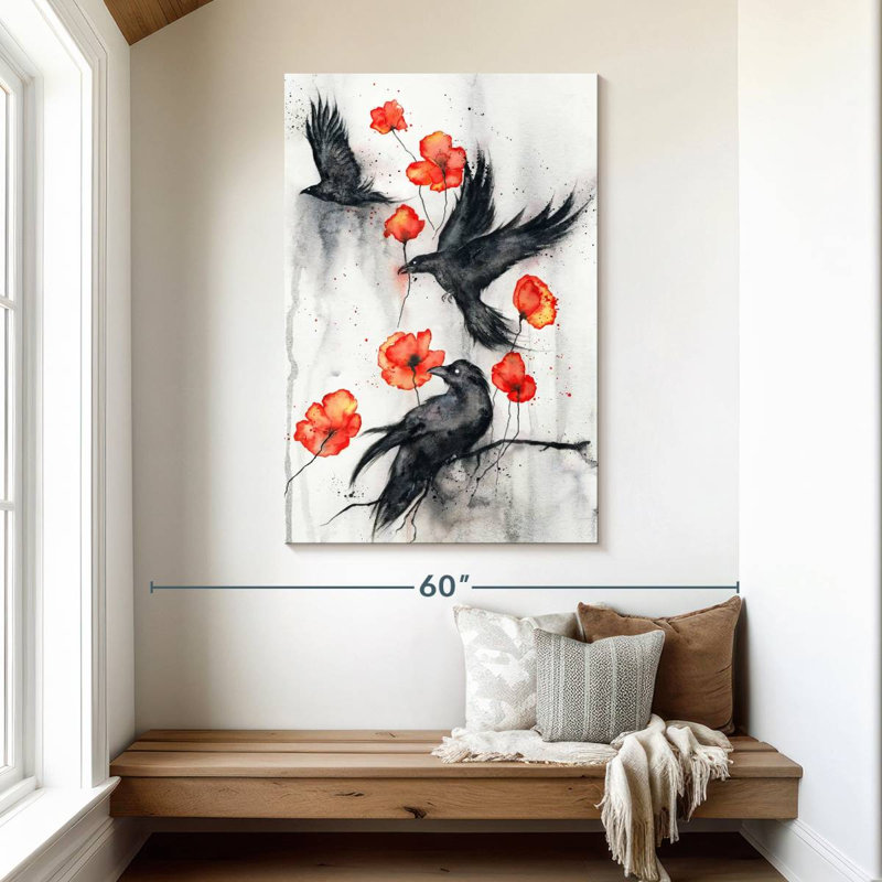 Brampt Ravens, 48" H x 32" W