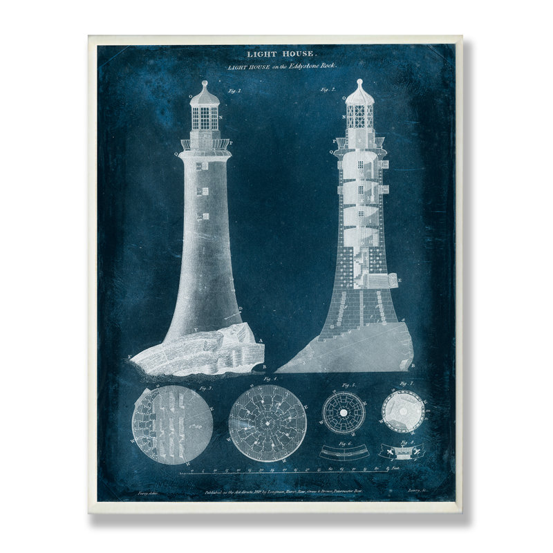 Plaque murale eddystone rock blue
