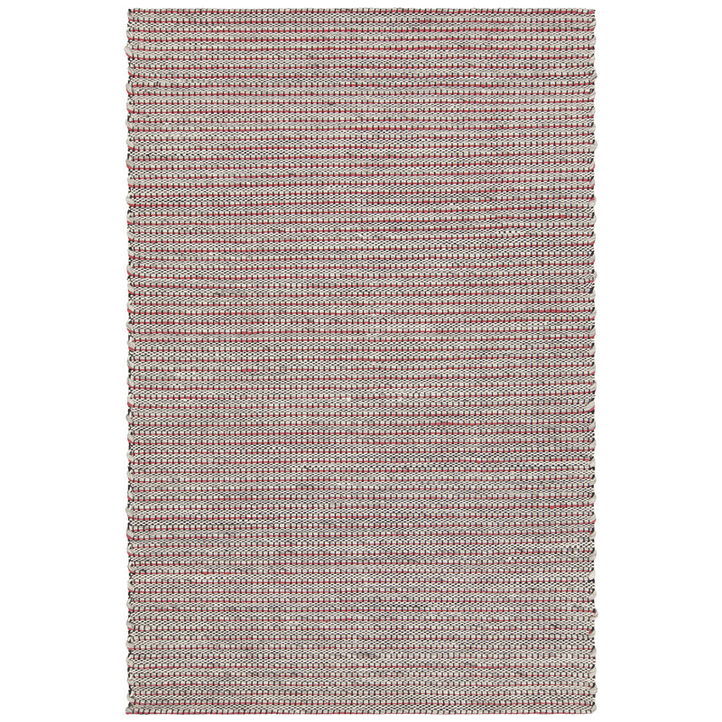 Tapis rouge/noir tissé à la main Werner, 5 pi x 7 pi 6 po
